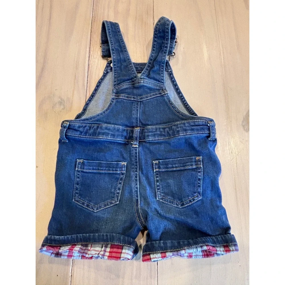 Gymboree Baby Boys Blue Denim Baseball Champion Shortall Overalls 12-18M 7000408